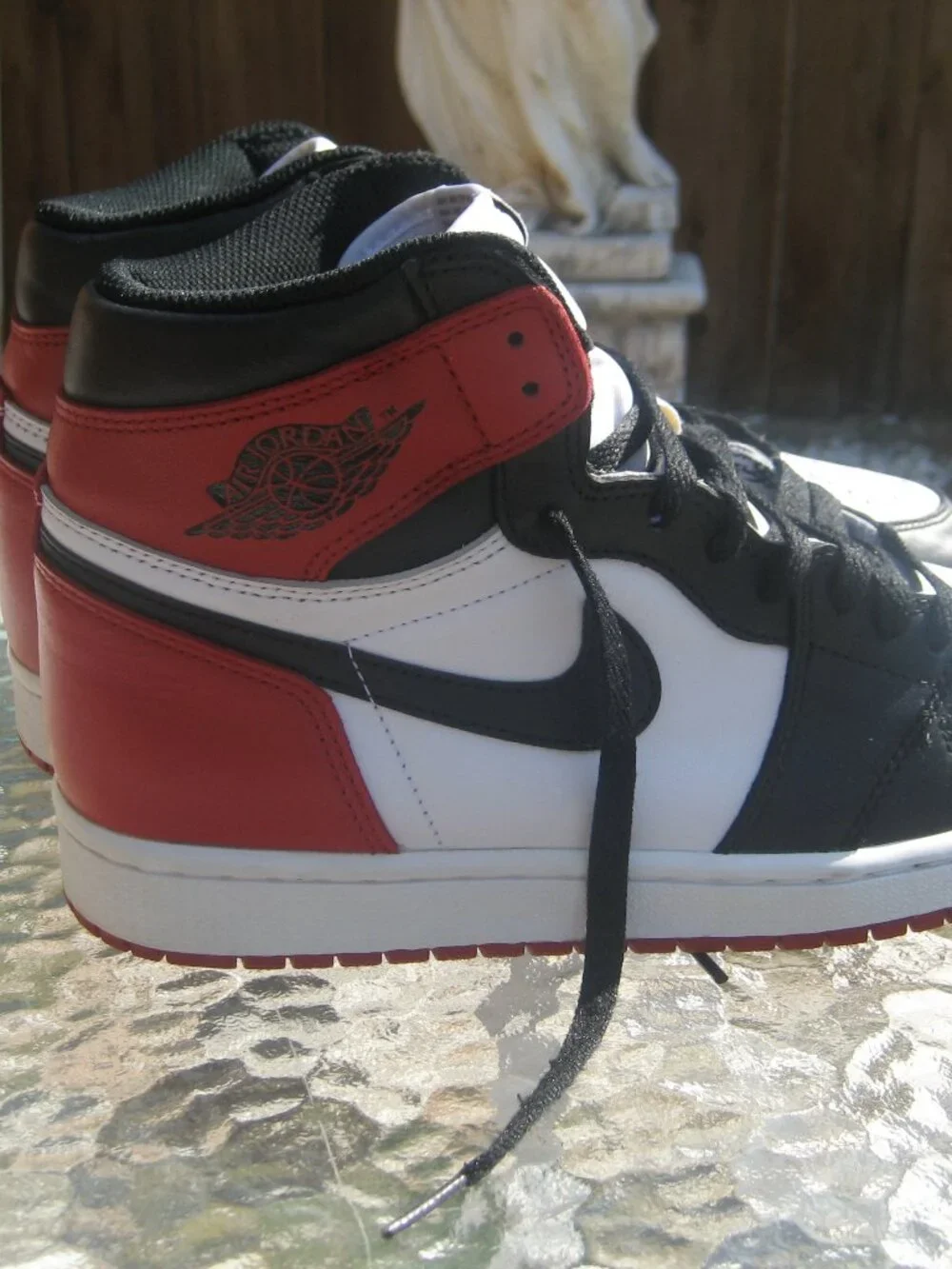 Men's Nike Air Jordan 1 High Retro OG Black Toe 2016 Size 9.5 Retro 555088-125